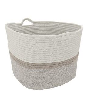 Sonoma Medium Cream and Tan Woven Basket